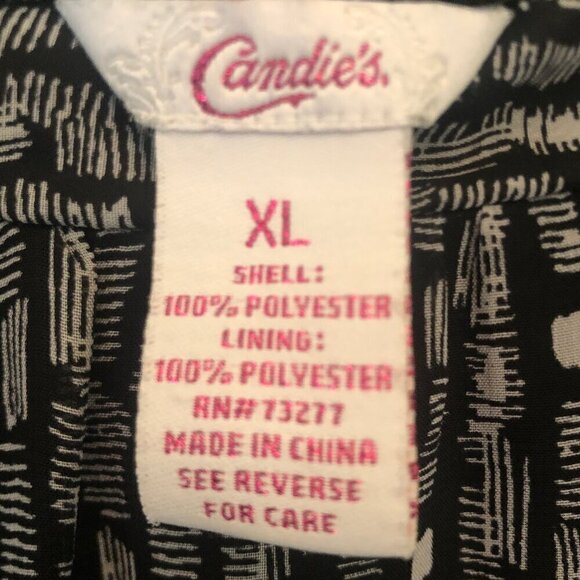 Candie's black/white lined maxi skirt sz XL - Picture 8 of 9